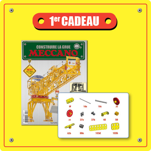 MECCANO juguetes franceses originales de acero, grúa francesa Acero 1934  Con 2 libros Meccano. -  México