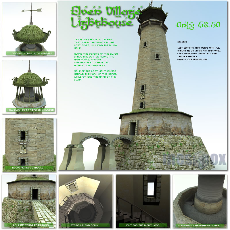 Elven Village Lighthouse 1.0 (E1V201-3DS)