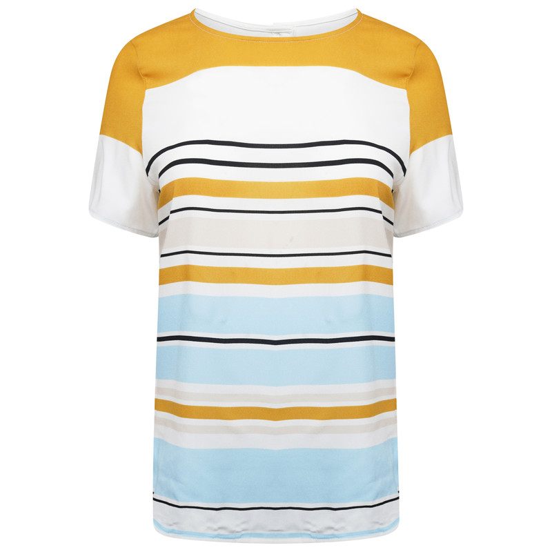 Ladies Famous Brand Stripe Pattern Short Sleeve T-Shirt-Next Day Despatch M/&S