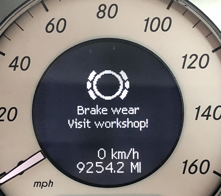 brake wear visit workshop w211