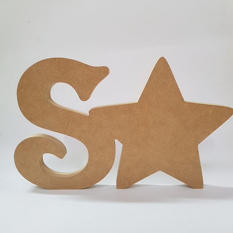 Crafts Freestanding 18mm thick large MDF Wooden star Christmas Shape