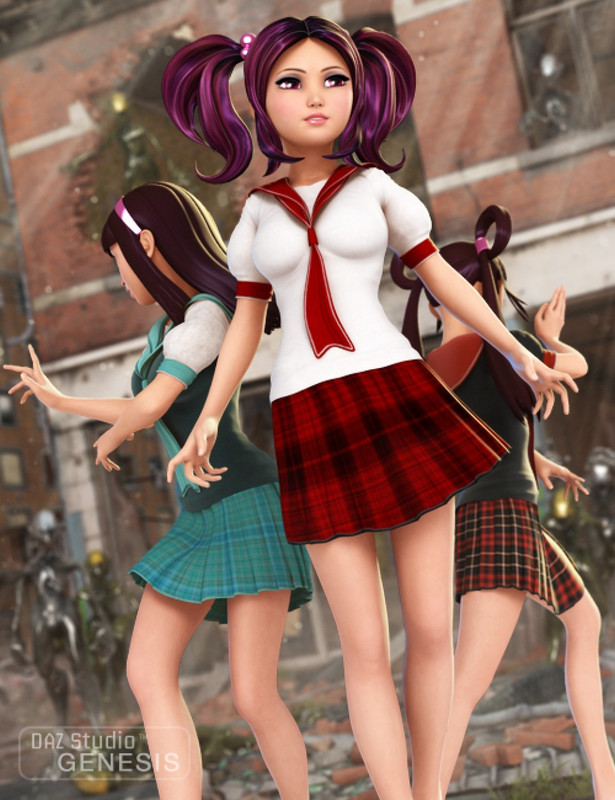 Anime School Girl Textures