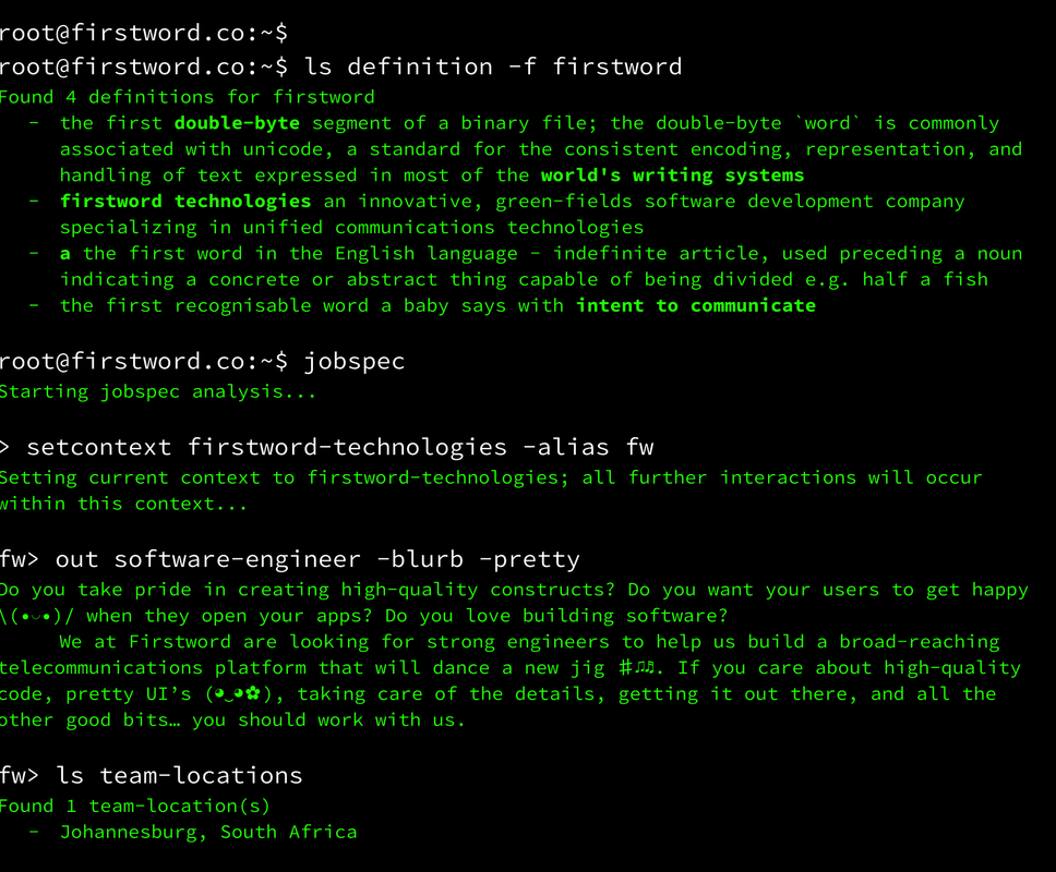 About First Word Technologies