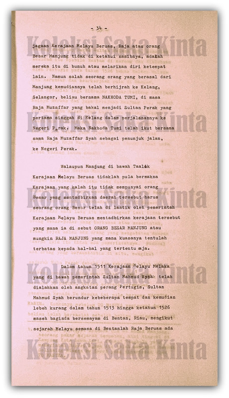 Maharaja Kinta Wujud Sebelum Kesultanan Perak