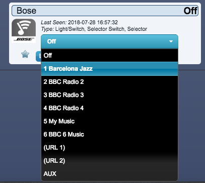 Bose Soundtouch control - Domoticz