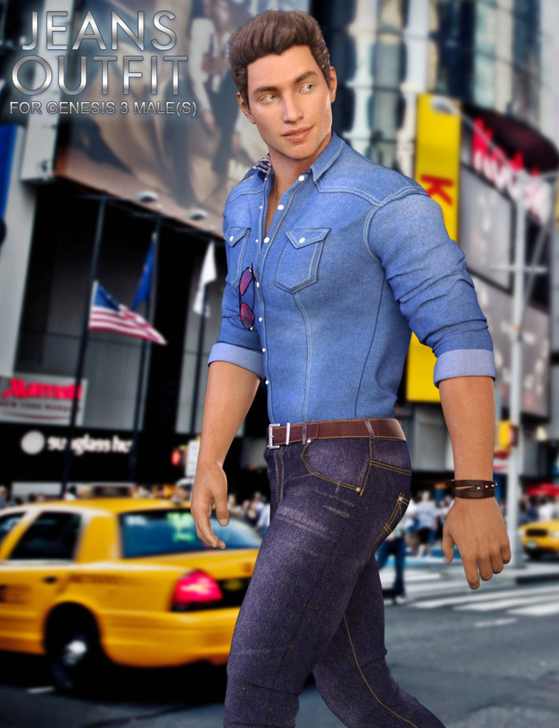 00 main jeans outfit for genesis 3 males daz3d