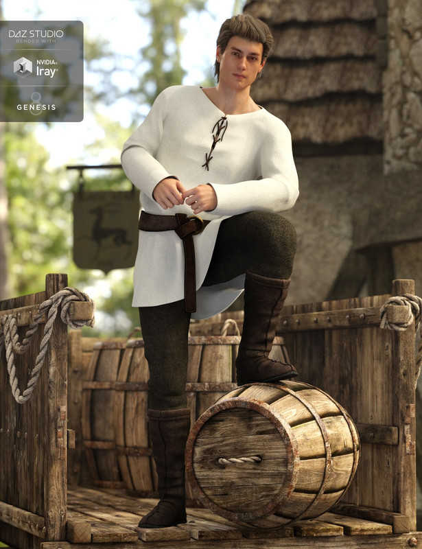 daz 3d peasant outfit for genesis 8 male main