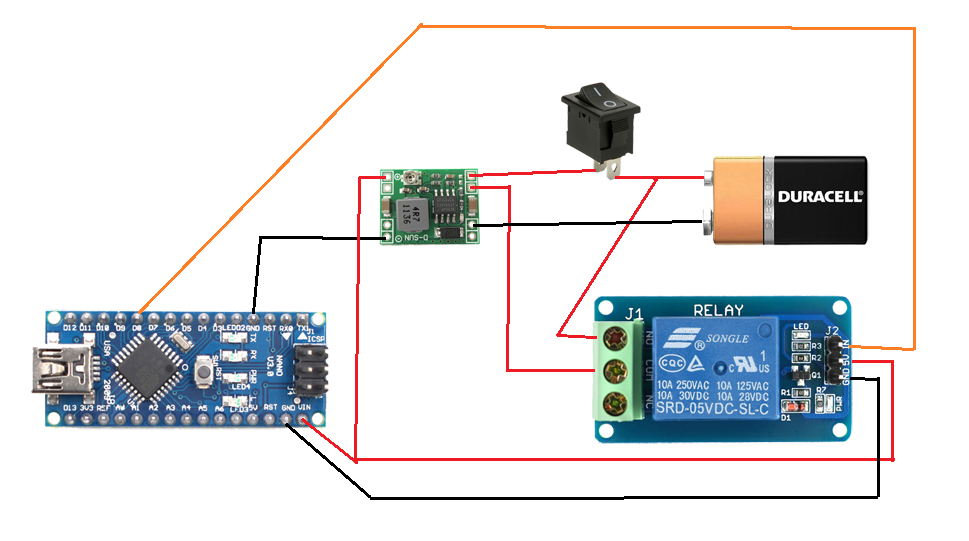 Evitar que se pueda apagar Arduino Nano con un interruptor