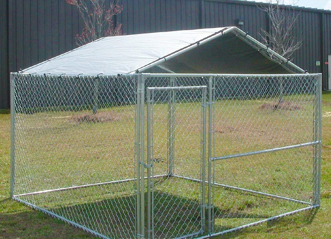 10 X 10 Canopy Dog Kennel Top Cover Heat Screen Outdoor Yard Garden Pet ...