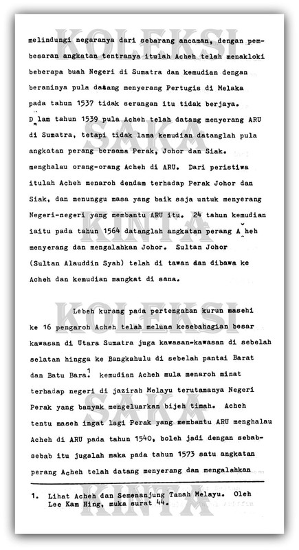 Sejarah Aceh Berkuasa Di Perak