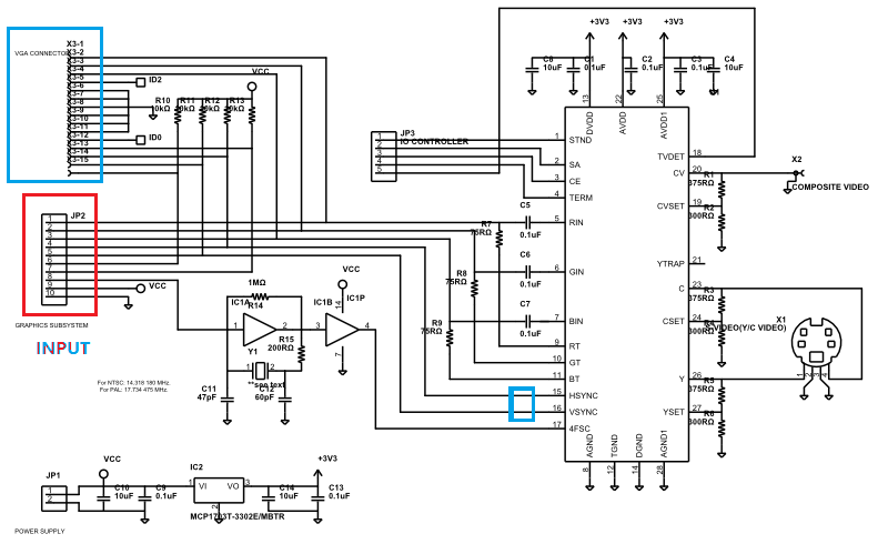 rgb to vga converter circuit diagram