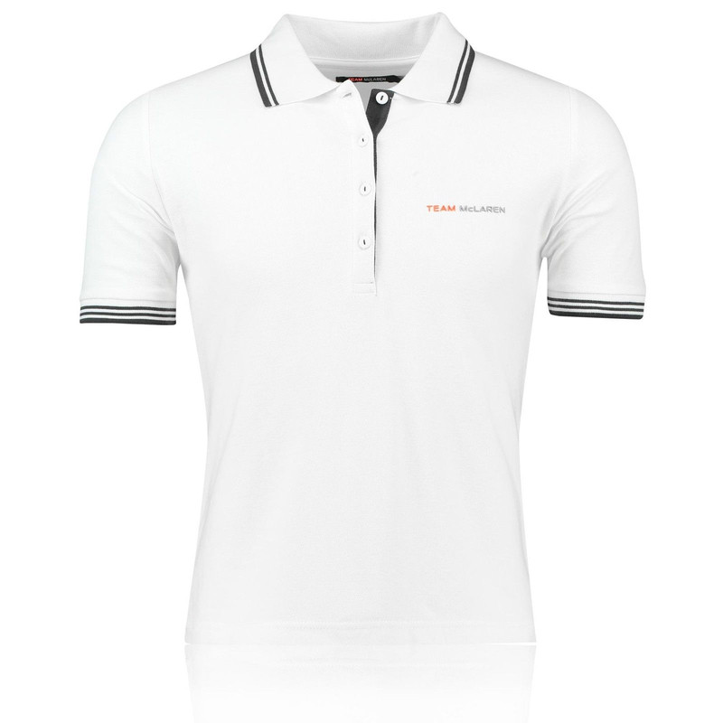 Mens McLaren F1 Official White Team Polo T-Shirt Shirt New Size M L XL ...