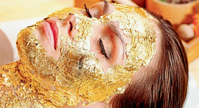 Face Cover with Gold