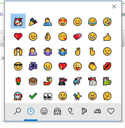 Chrome emoji listesi