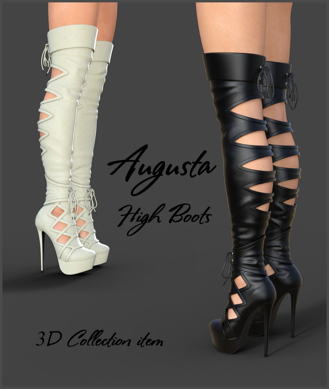 Augusta High Boots for Genesis 3 Females