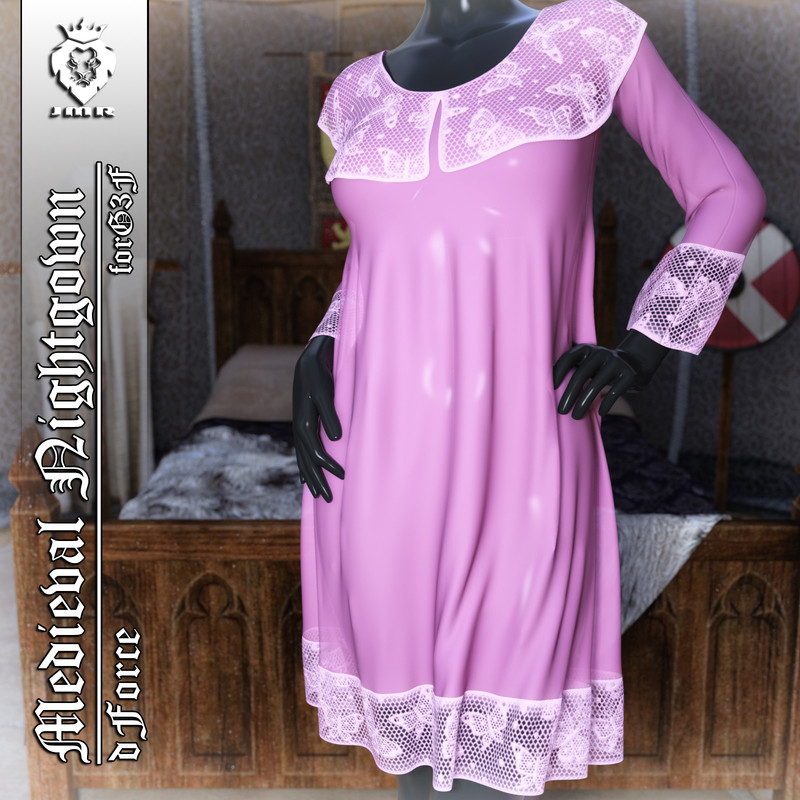JMR dForce Medieval Nightgown for G3F