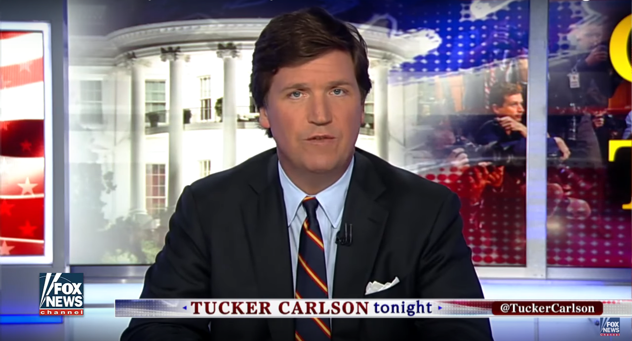 Tucker Carlson in his show