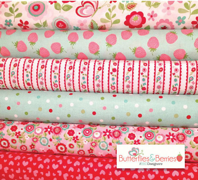 Riley Blake - Butterflies & Berries 21 Fat Quarter Bundle by RBD Designs  Archived Products - Quilt in a Day / Quilting Fabric