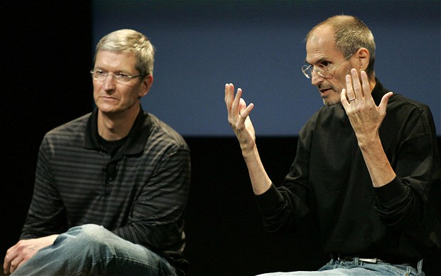 Tim Cook with Steve Jobs