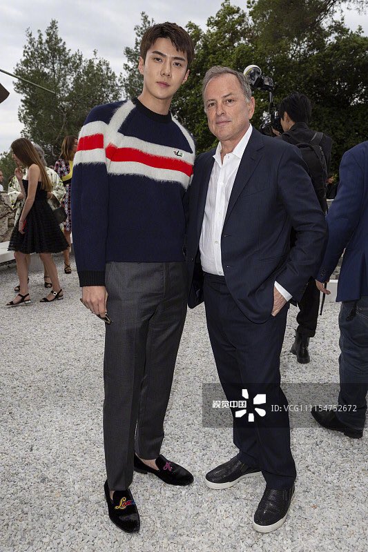 Sehun with The CEO of Louis Vuitton in France