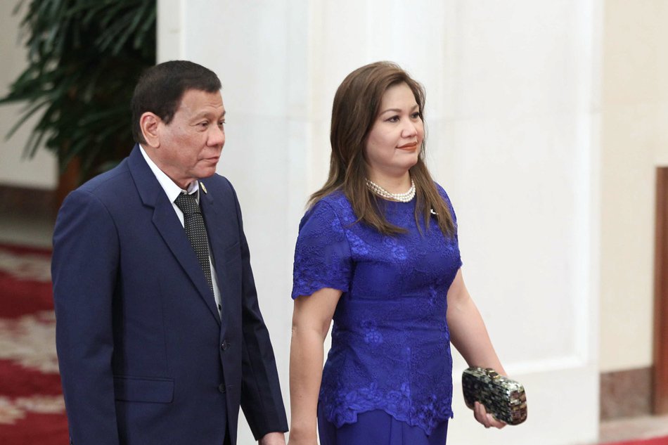 President Rodrigo Duterte and his partner Honeylet Avanceña arrives for welcoming banquet for the Belt and Road Forum for International Cooperation in Beijing, China.