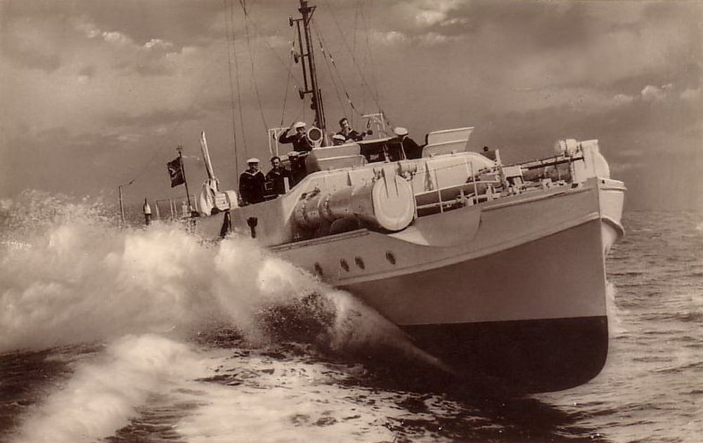 Una Schnellboot germana en acción